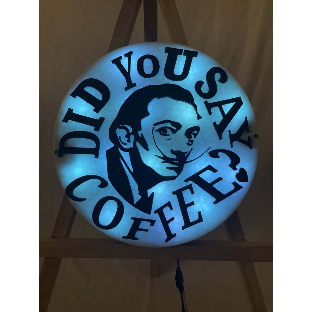 Salvador Dali DID YOU SAY COFFEE 3D Printed Lamp with remote PARODY COLLECTION